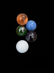 Color Large Glass Marbles for Bangers 5ct Bag
